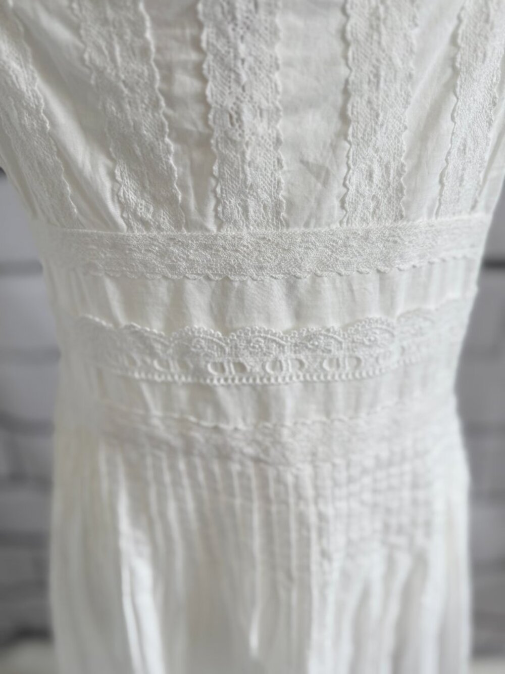 NWT Caroline Constas White Lace Cotton Cottagecore Maxi Dress S - Picture 8 of 15